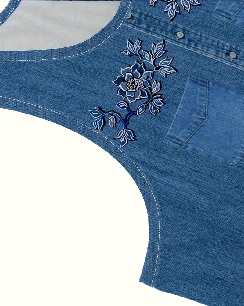 LORELLA™ | Sleeveless Denim Dress