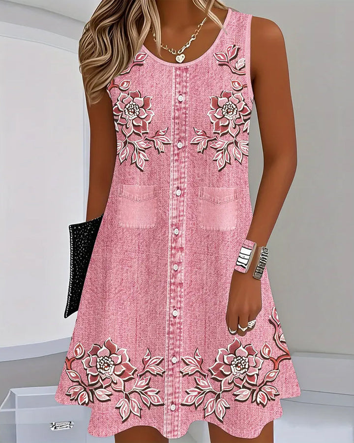 LORELLA™ | Sleeveless Denim Dress