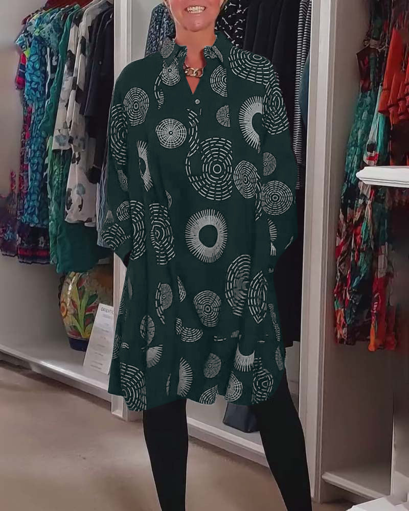 Meliora™ | Casual Geometric Print Dress