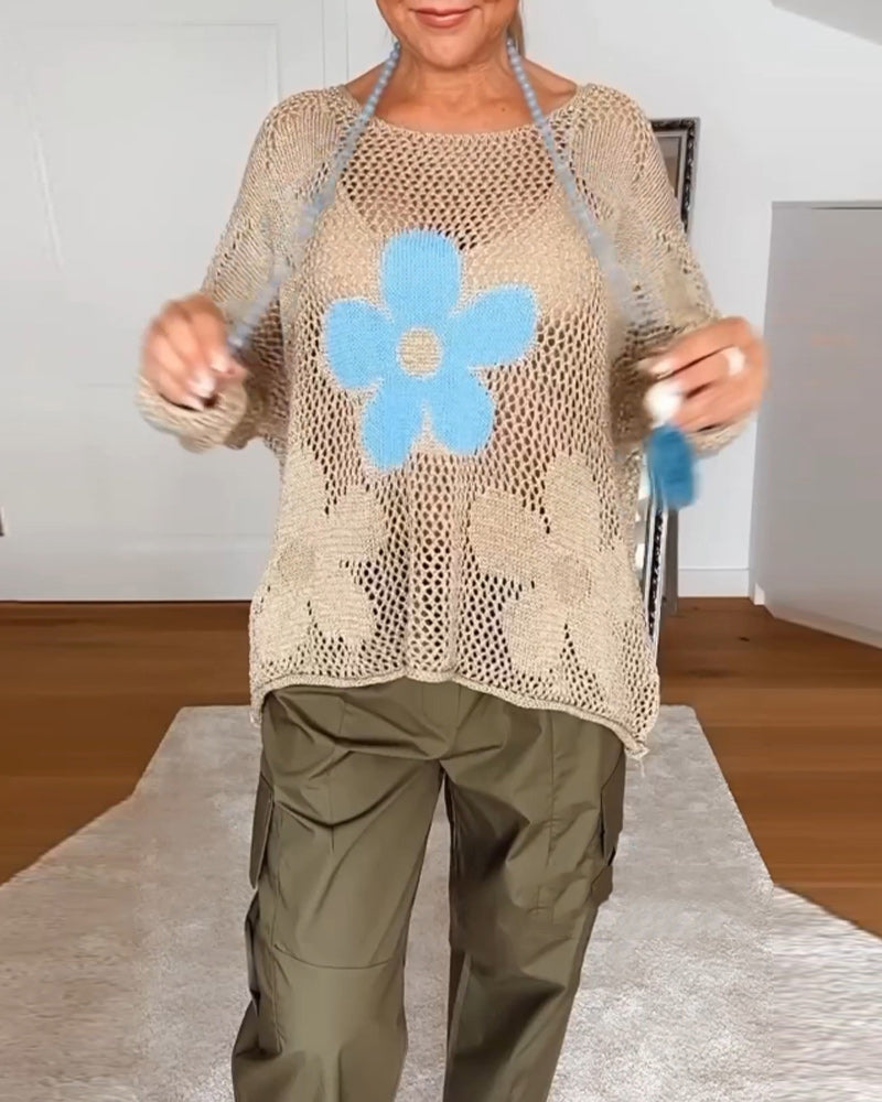 Vivara™ | Timeless Floral Knit Sweater