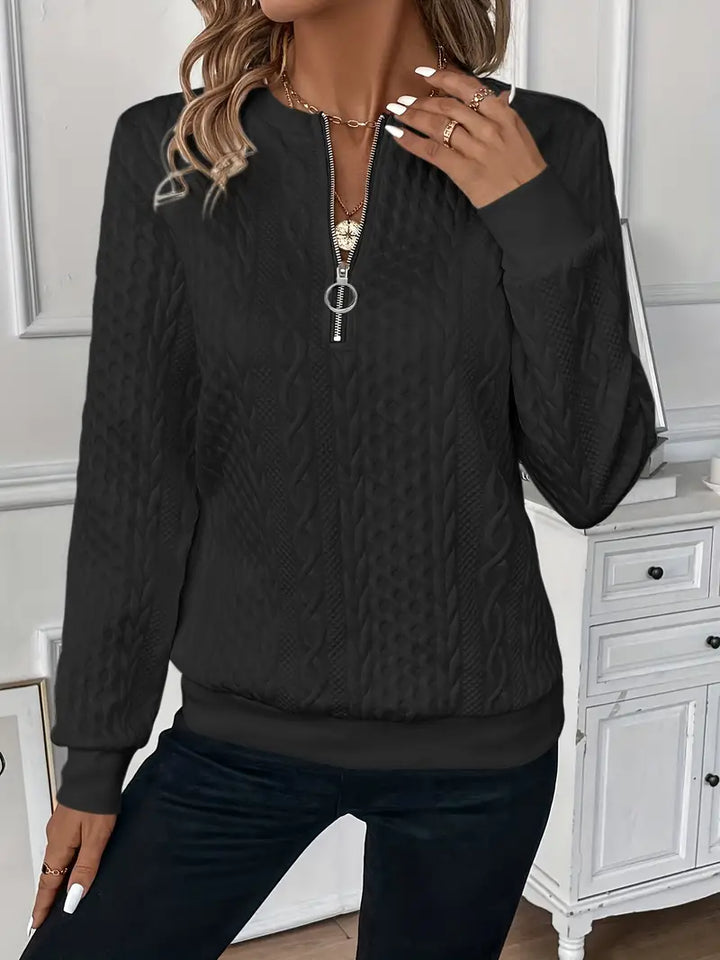 Kavelle™ | Elegant And Comfortable Zip-Up Sweater
