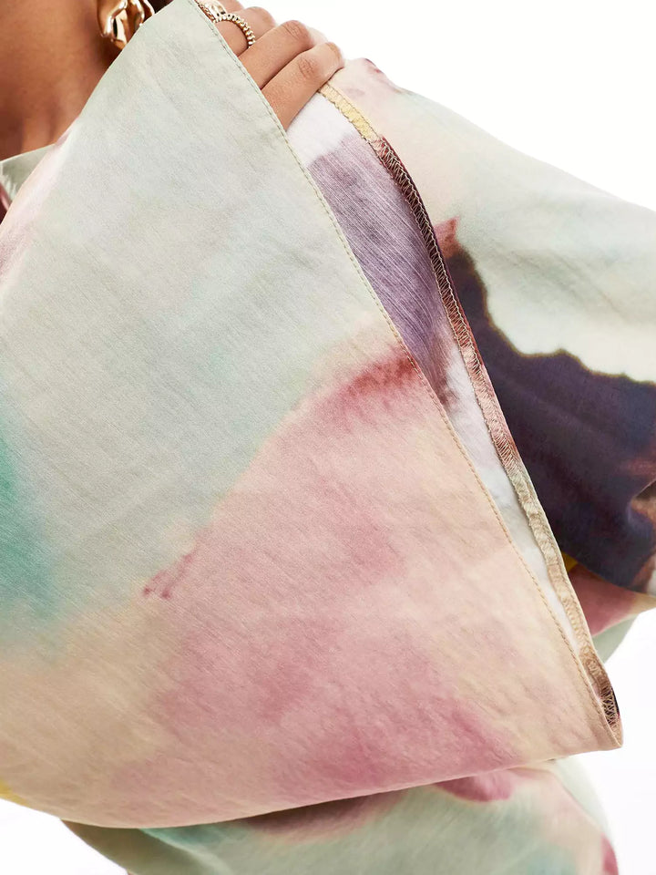 Corenne™ | Abstract Watercolor Maxi Dress