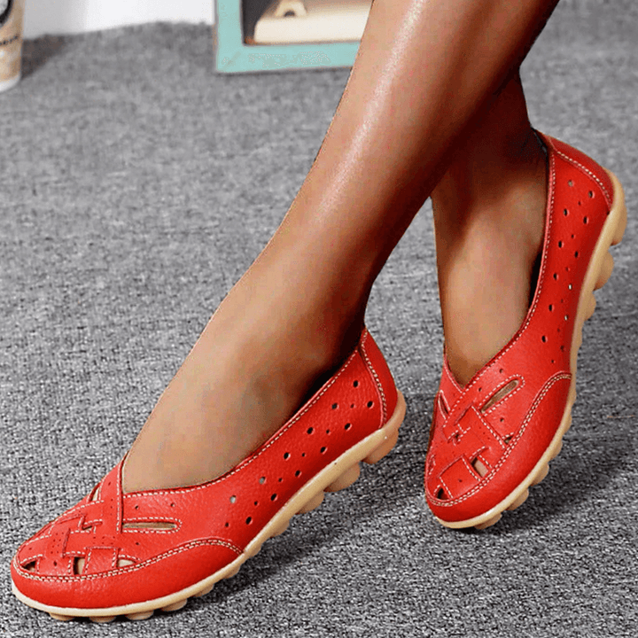 Elane - Breathable Leather Orthopedic Loafers