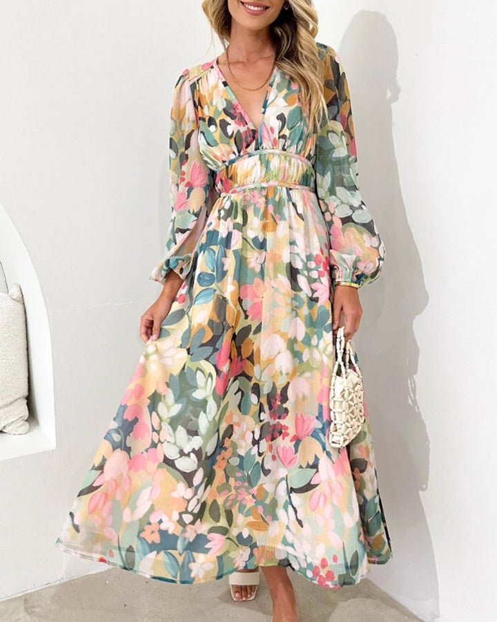 Annie™| Boho Floral Maxi Dress