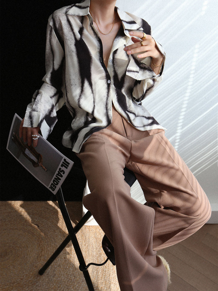 Mia - Tie Dye Oversized Button Down Shirt