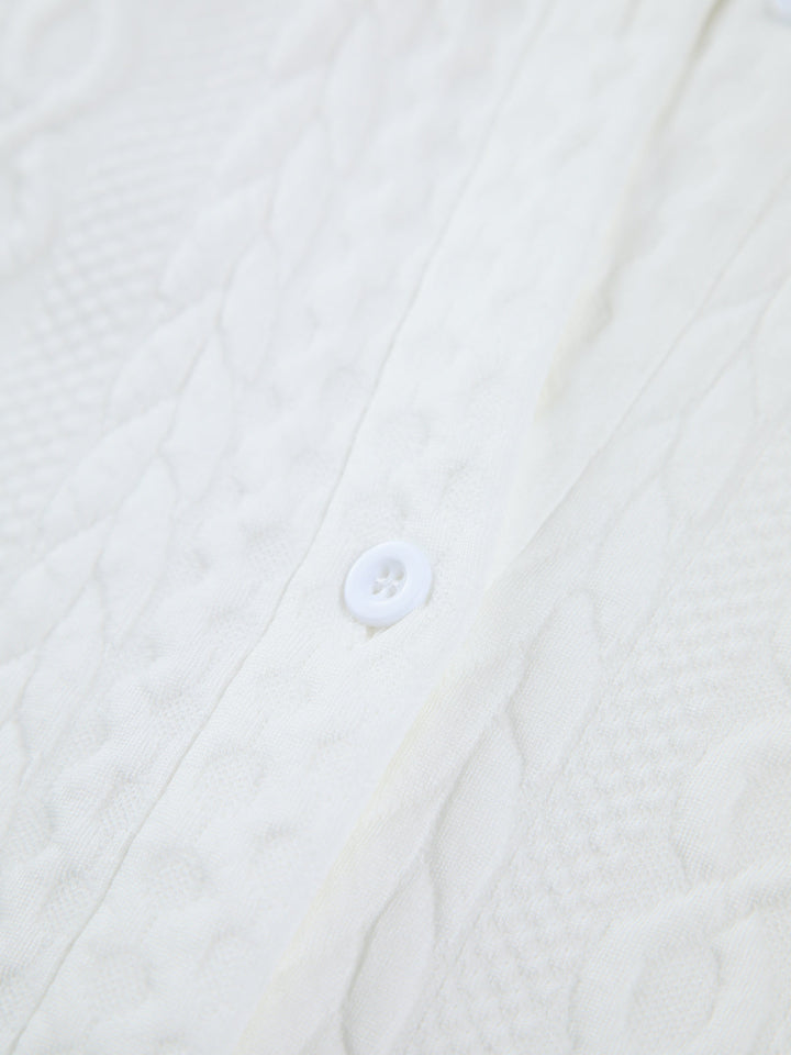 Lavine - Cable Knit Oversized Shirt