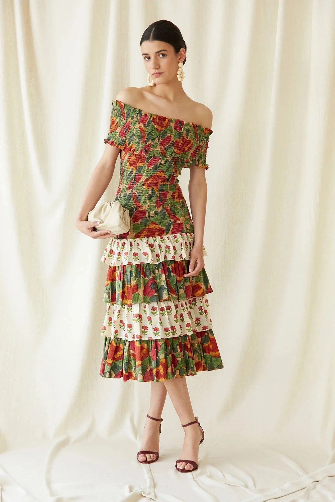 Myrella™ | Luxe Printed Midi Dress