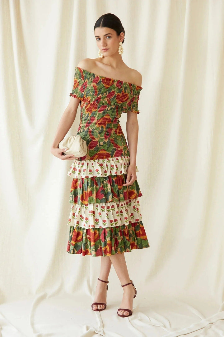 Myrella™ | Luxe Printed Midi Dress