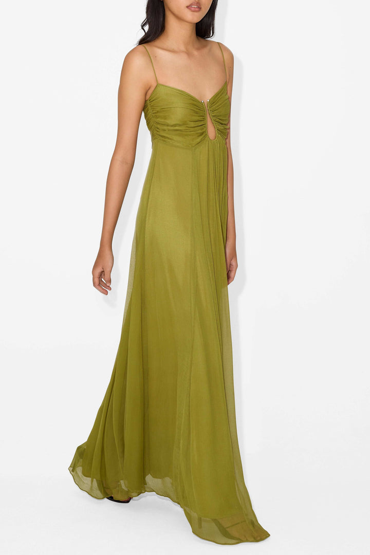 Alira™ | Classic High-Neck Maxi Dress