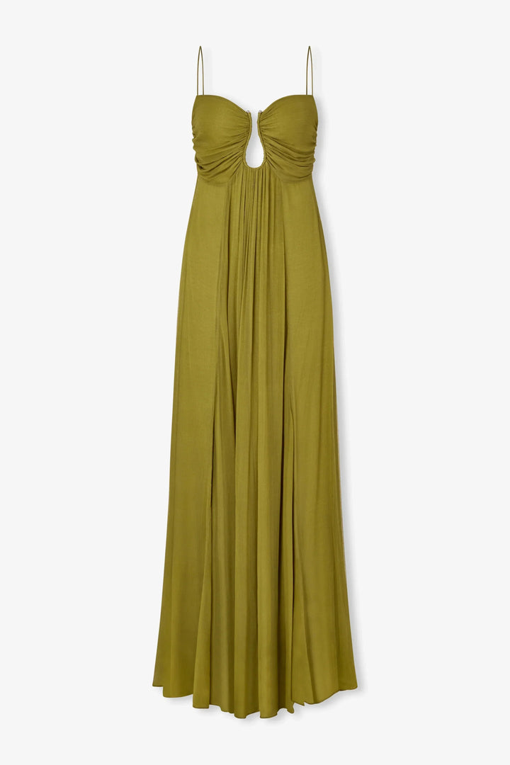 Alira™ | Classic High-Neck Maxi Dress