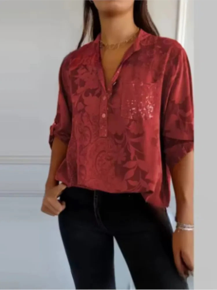 Isla™ Pocketed V-Neck Shirt