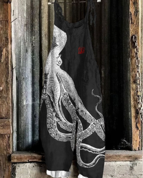 Larkin - Artistic Octopus Print Jumpsuit