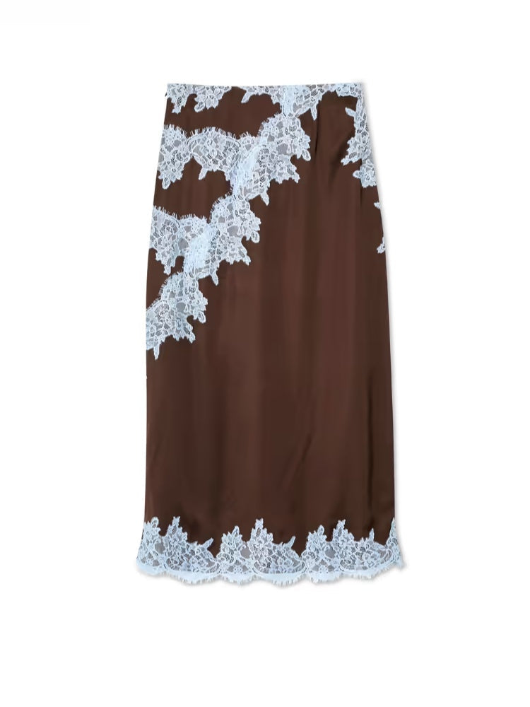 Marisse™ | Elegant Lace Panel Top & Skirt Set