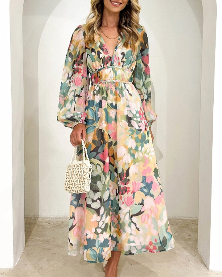Annie™| Boho Floral Maxi Dress