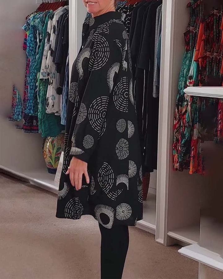 Meliora™ | Casual Geometric Print Dress