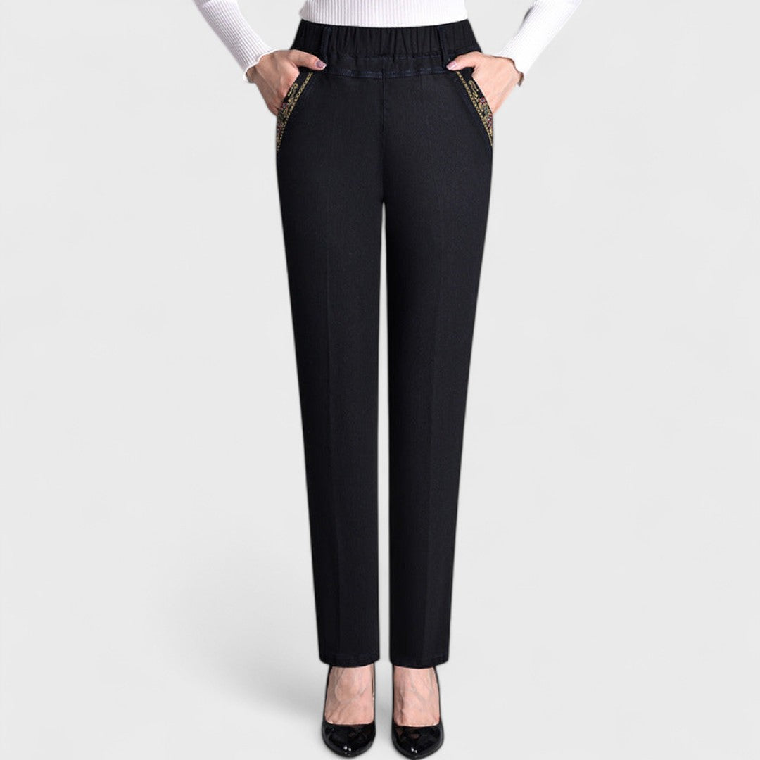 Melora™ | Women’s Jeans with Side Pockets and Elastic Waist