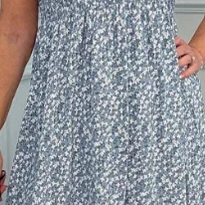 Celya™ | High-Waisted Floral Print Dress